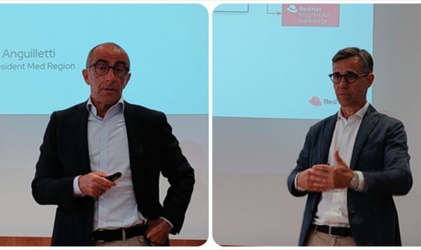 Gianni Anguilleti vicepresidente Med Region) e Giorgio Galli (manager sales specialist Italy) di Red Hat