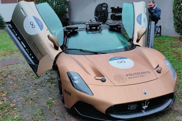 La Maserati a guida autonoma che ha partecipato alle Mille Miglia 2023