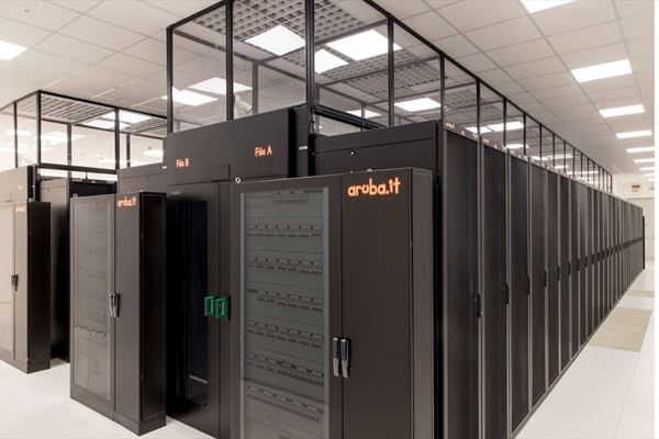 Una sala del nuovo data center di Aruba