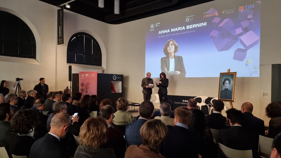 Anna Maria Bernini, ministro dell'Università e della Ricerca, all'inaugurazione di HighEst Lab a Torino
