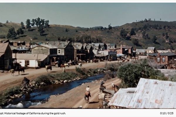 Fotogramma di un video generato da Sora: il prompt può dare indicazioni sullo stile e sull'epoca della "ripresa"