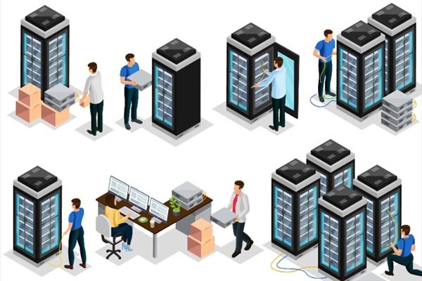 <a href="https://it.freepik.com/vettori-gratuito/raccolta-isometrica-del-data-center-con-ingegneri-che-riparano-e-mantengono-isolate-le-apparecchiature-dei-server-di-hosting_10055322.htm">Immagine di macrovector su Freepik</a>