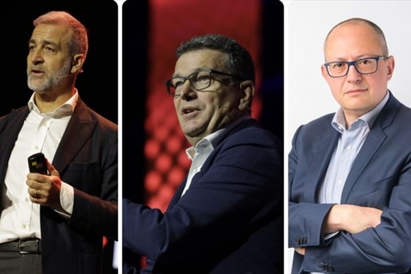 Michele Lamartina, regional Vp; Helmut Reisinger, Ceo Emea & Latam; Umberto Pirovano, director systems engineering di Palo Alto Networks