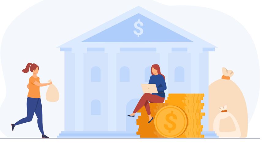 <a href="https://www.freepik.com/free-vector/banker-taking-clients-money-saving-trader-broker-with-laptop-working-cash-cartoon-illustration_12698339.htm#fromView=search&page=1&position=11&uuid=75360e8c-e65d-4771-a201-7393d626b432&query=banks">Image by pch.vector on Freepik</a>