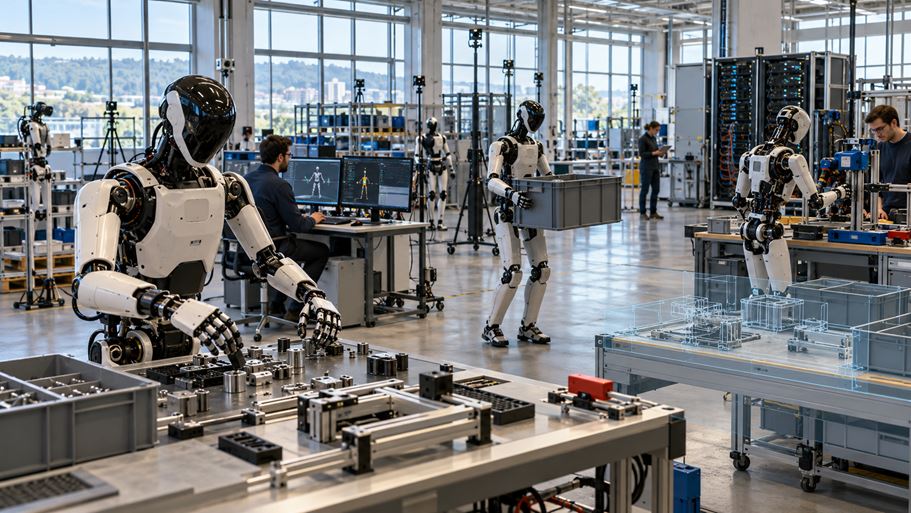 Robot umanoidi in addestramento industriale.png