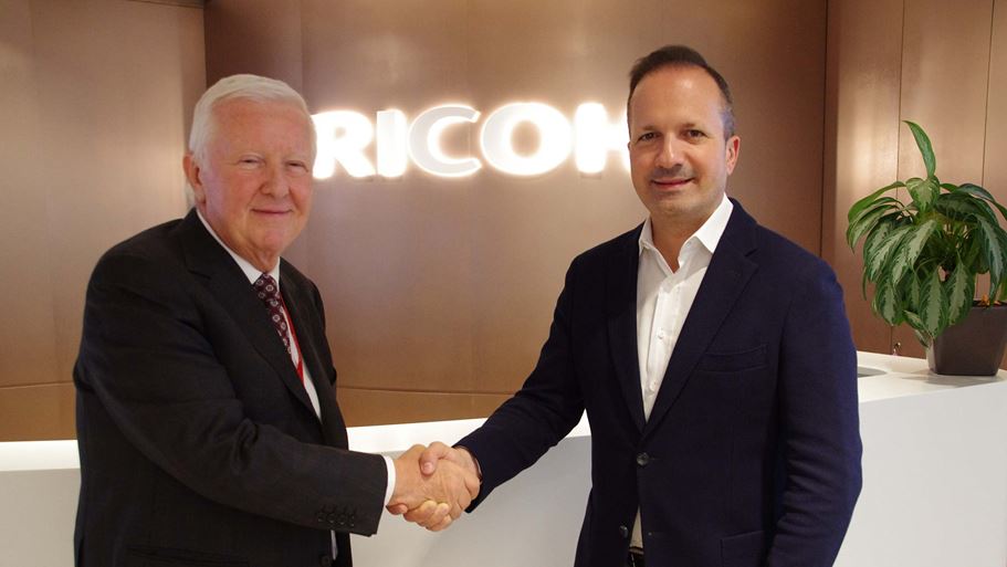 Davide Oriani, ex Ceo, e Alberto Mariani, nuovo Ceo di Ricoh Italia