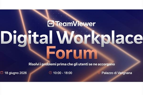 Registration link: https://web-eur.cvent.com/event/fa8783ca-d774-4fdc-9135-f85e81e7f604/summary?rt=h5eXWXifTUazWgupuhMLRw&utm_campaign=DEM&utm_medium=email&utm_source=ictbusiness.it