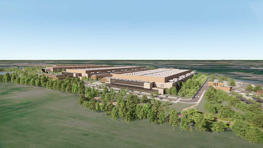 Un rendering del futuro campus (Immagine: Data4)